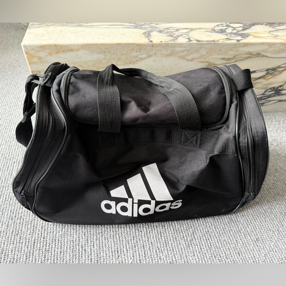 Adidas Gym Bag Black Duffle Bag Shoulder 19" x 10" x 12"